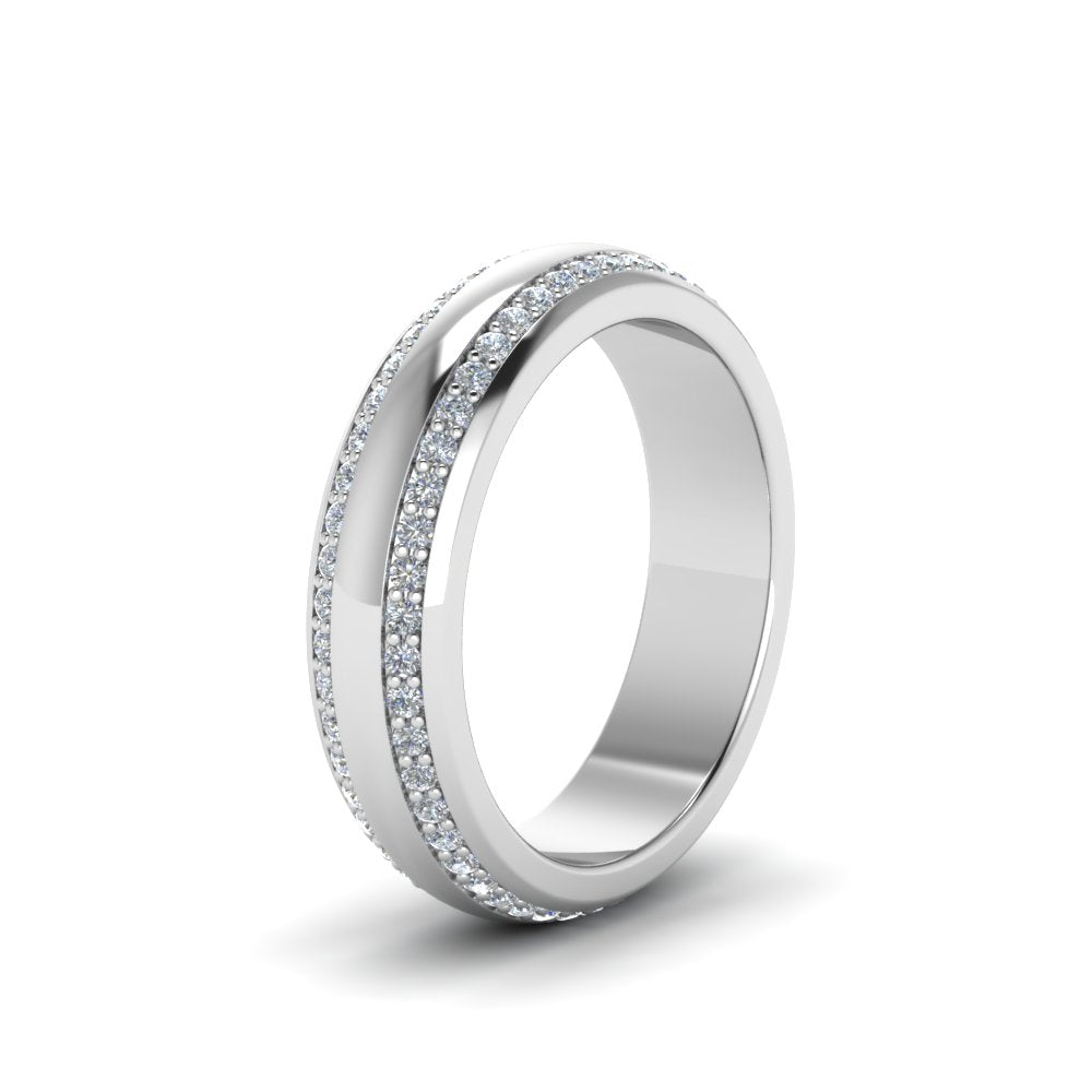 Men’s Matte Beveled Edge Diamond Eternity Band