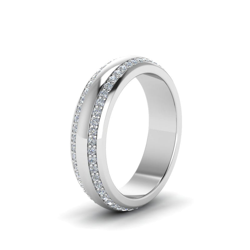 Men’s Matte Beveled Edge Diamond Eternity Band