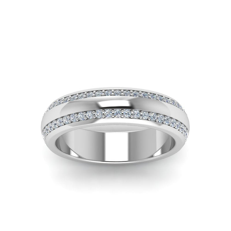 Men’s Matte Beveled Edge Diamond Eternity Band
