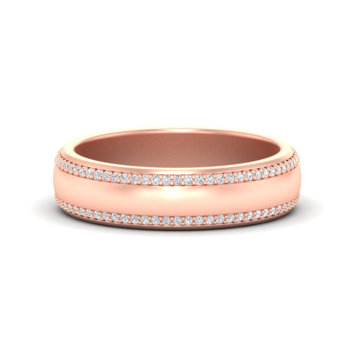 Men’s Matte Beveled Edge Diamond Eternity Band
