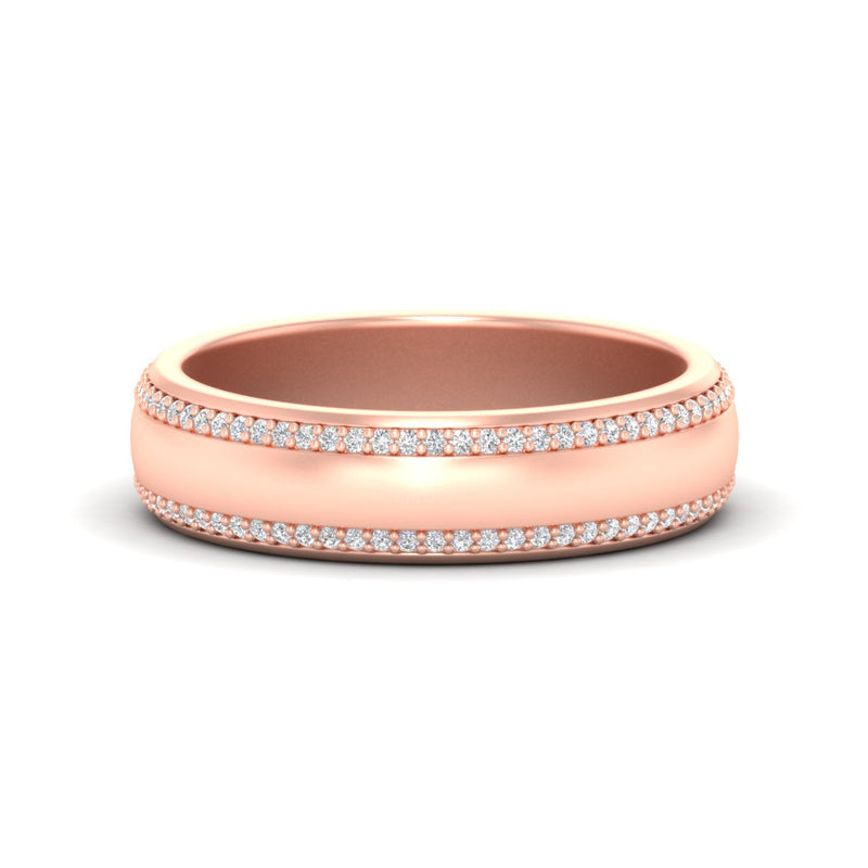 Men’s Matte Beveled Edge Diamond Eternity Band