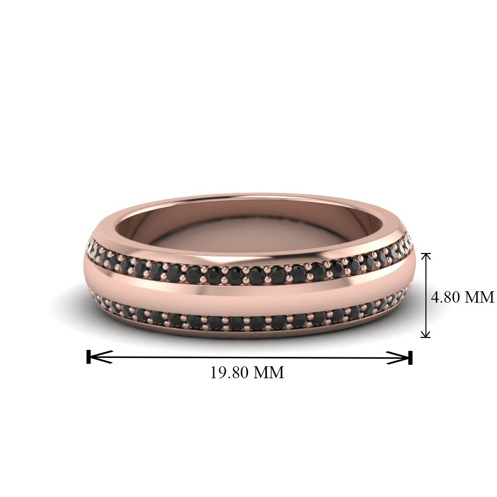 Men’s Matte Beveled Edge Diamond Eternity Band