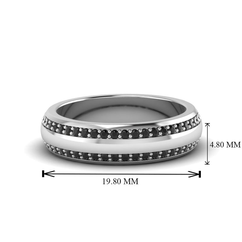 Men’s Matte Beveled Edge Diamond Eternity Band
