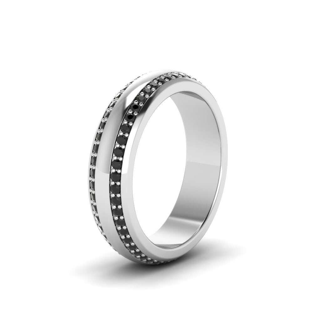 Men’s Matte Beveled Edge Diamond Eternity Band