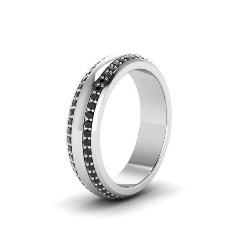Men’s Matte Beveled Edge Diamond Eternity Band