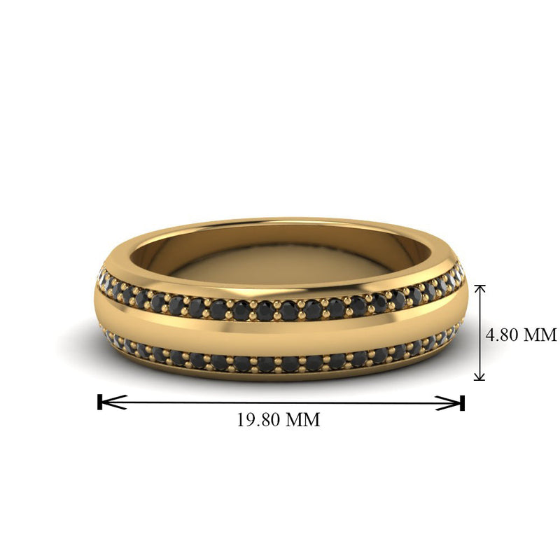 Men’s Matte Beveled Edge Diamond Eternity Band