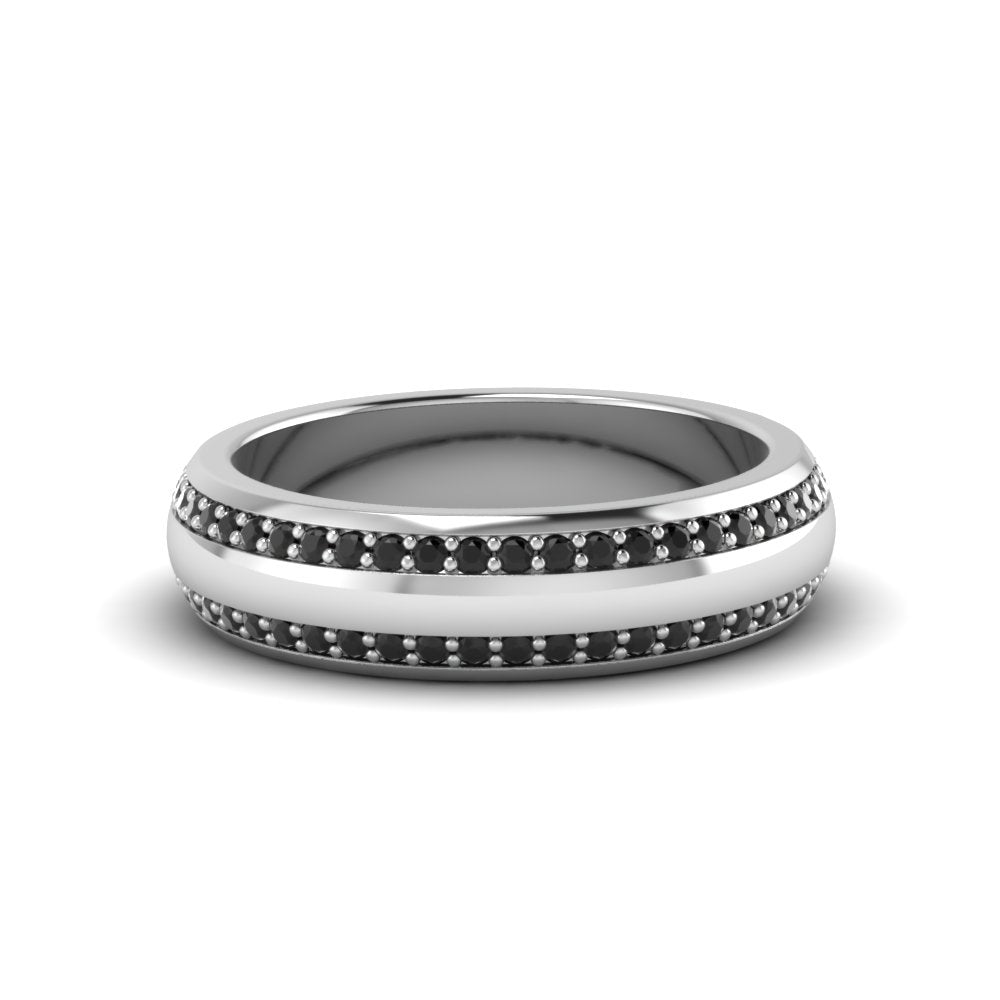 Men’s Matte Beveled Edge Diamond Eternity Band