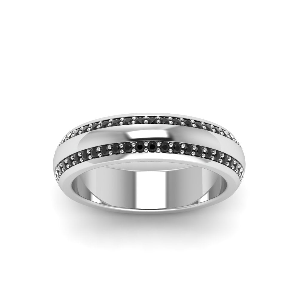 Men’s Matte Beveled Edge Diamond Eternity Band