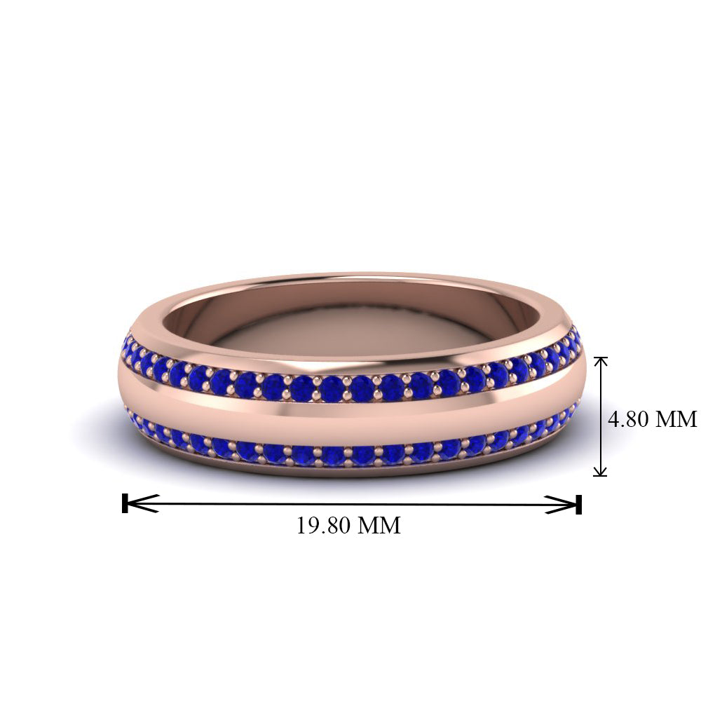 Men’s Matte Beveled Edge Diamond Eternity Band
