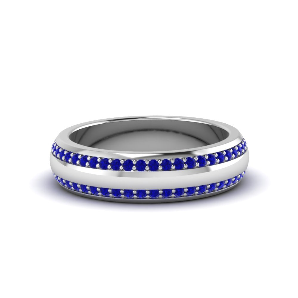 Men’s Matte Beveled Edge Diamond Eternity Band