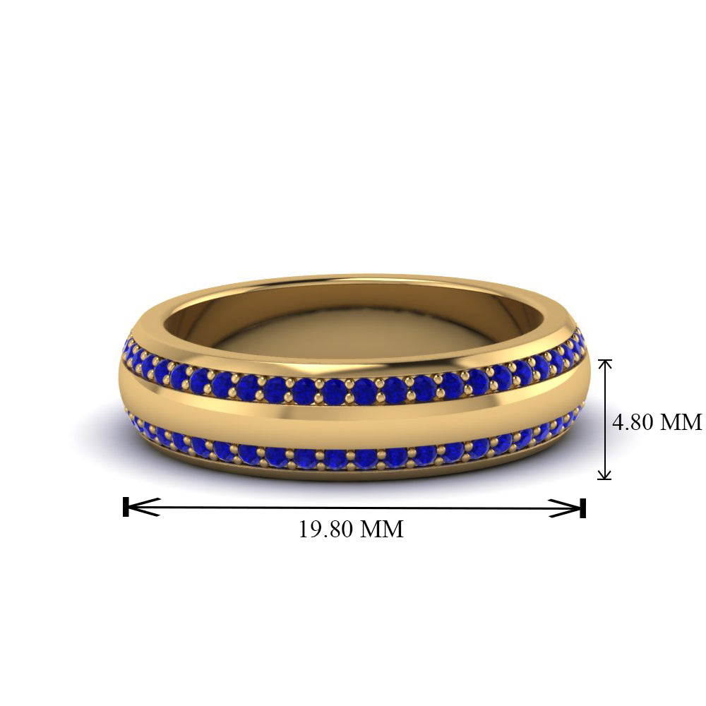 Men’s Matte Beveled Edge Diamond Eternity Band