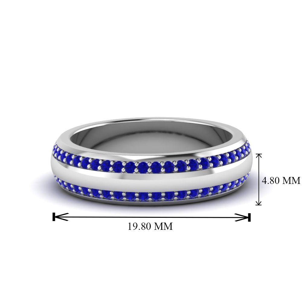 Men’s Matte Beveled Edge Diamond Eternity Band