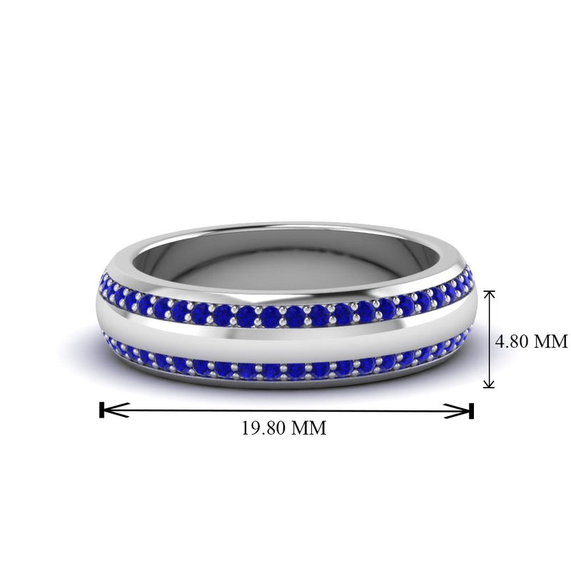 Men’s Matte Beveled Edge Diamond Eternity Band