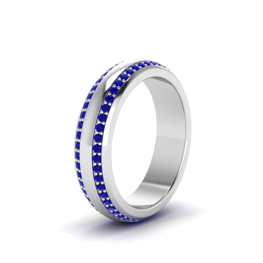 Men’s Matte Beveled Edge Diamond Eternity Band