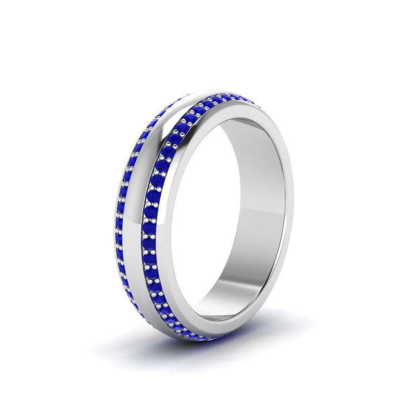 Men’s Matte Beveled Edge Diamond Eternity Band