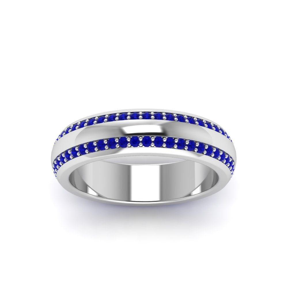 Men’s Matte Beveled Edge Diamond Eternity Band