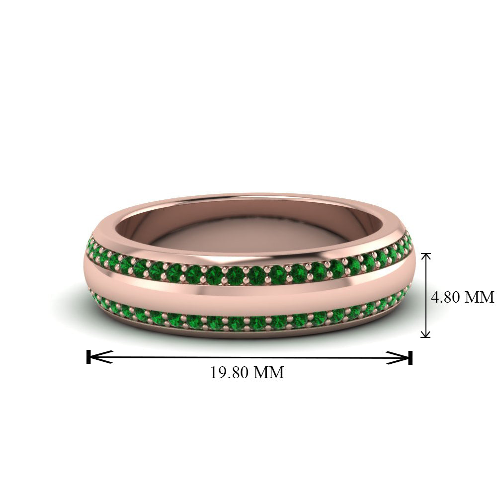 Men’s Matte Beveled Edge Diamond Eternity Band