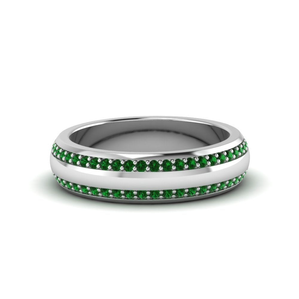 Men’s Matte Beveled Edge Diamond Eternity Band