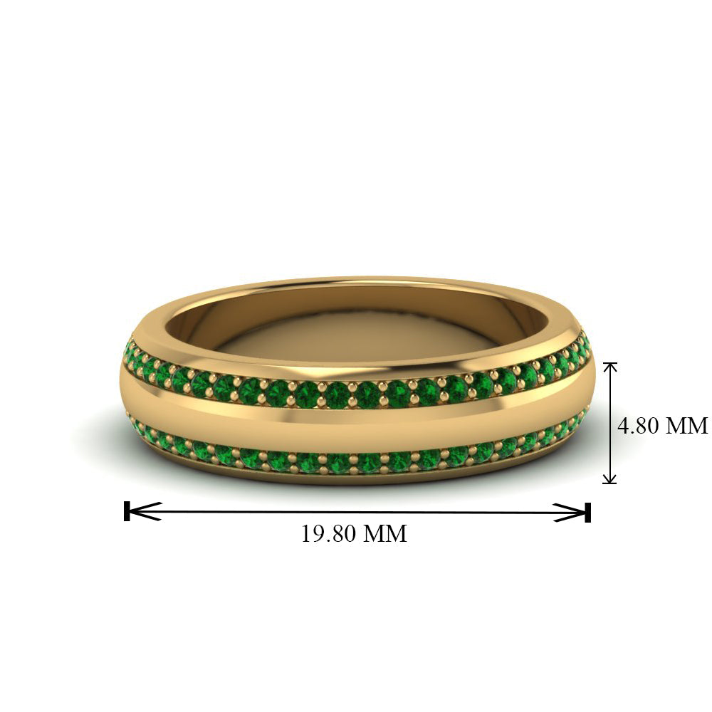 Men’s Matte Beveled Edge Diamond Eternity Band