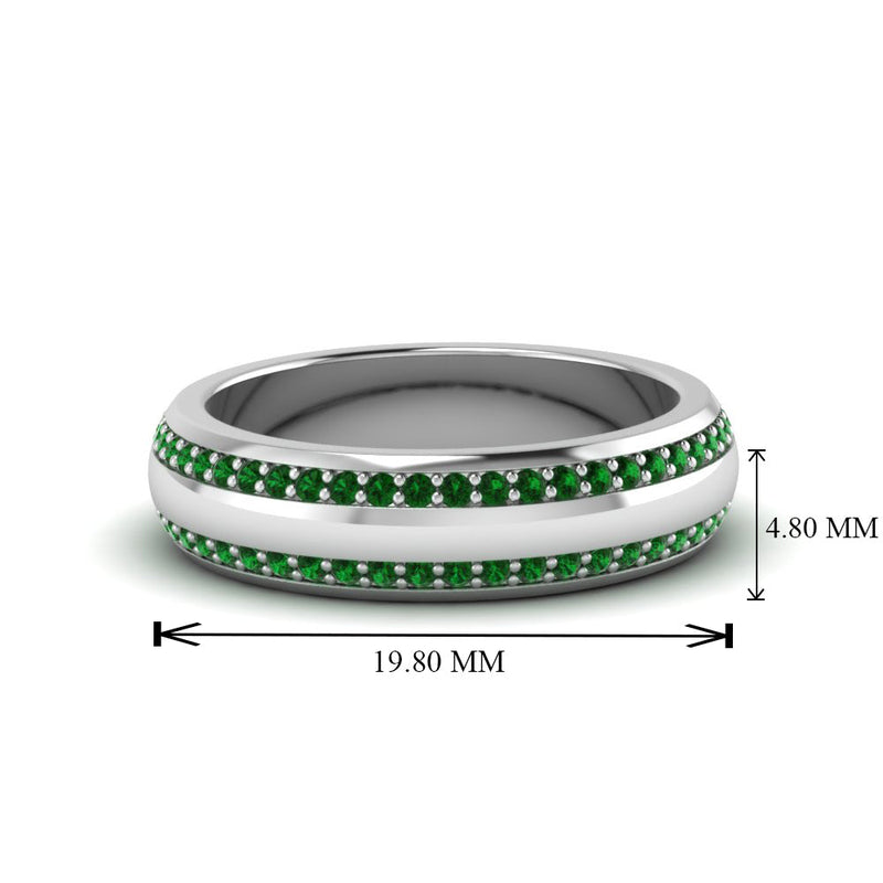 Men’s Matte Beveled Edge Diamond Eternity Band