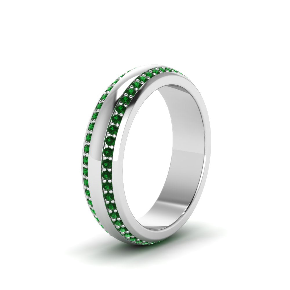 Men’s Matte Beveled Edge Diamond Eternity Band