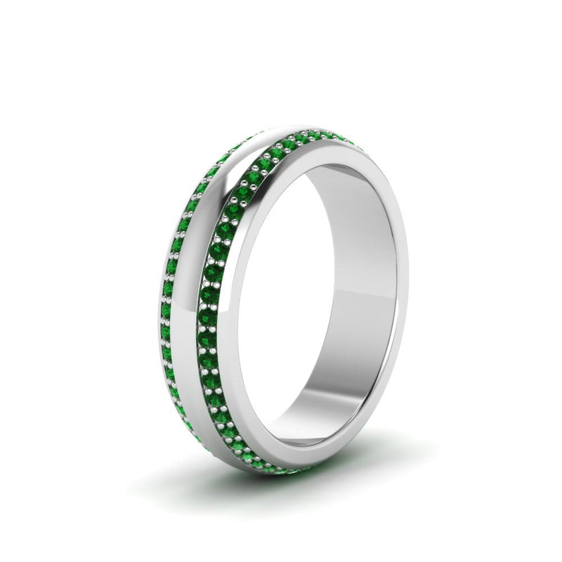 Men’s Matte Beveled Edge Diamond Eternity Band