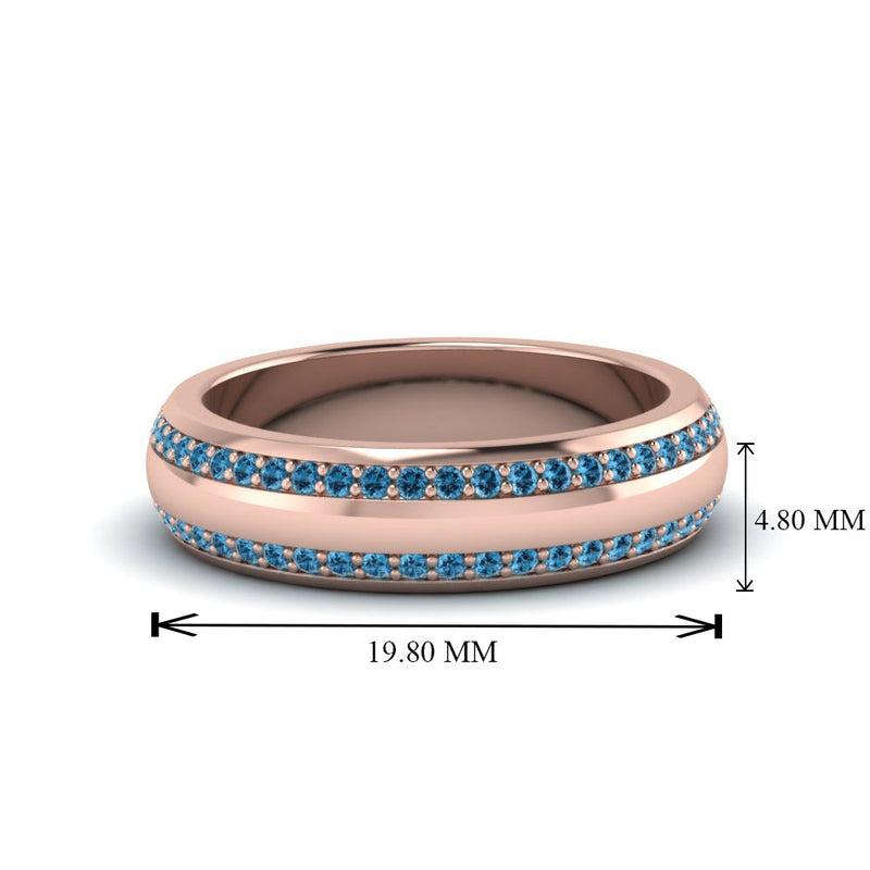 Men’s Matte Beveled Edge Diamond Eternity Band