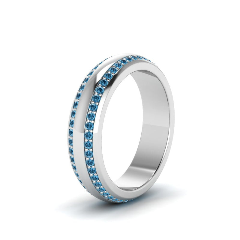 Men’s Matte Beveled Edge Diamond Eternity Band