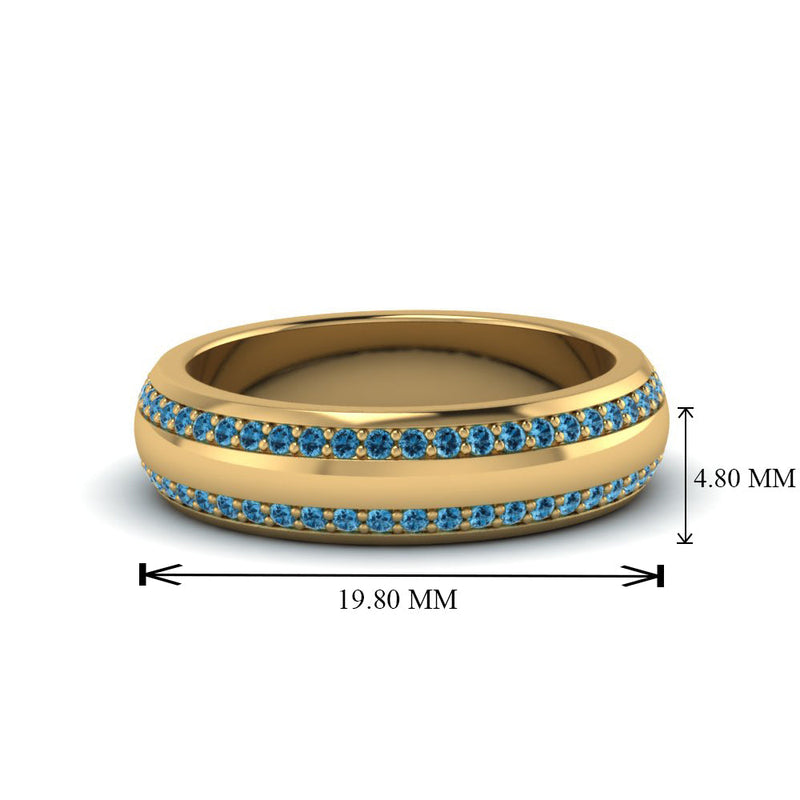 Men’s Matte Beveled Edge Diamond Eternity Band
