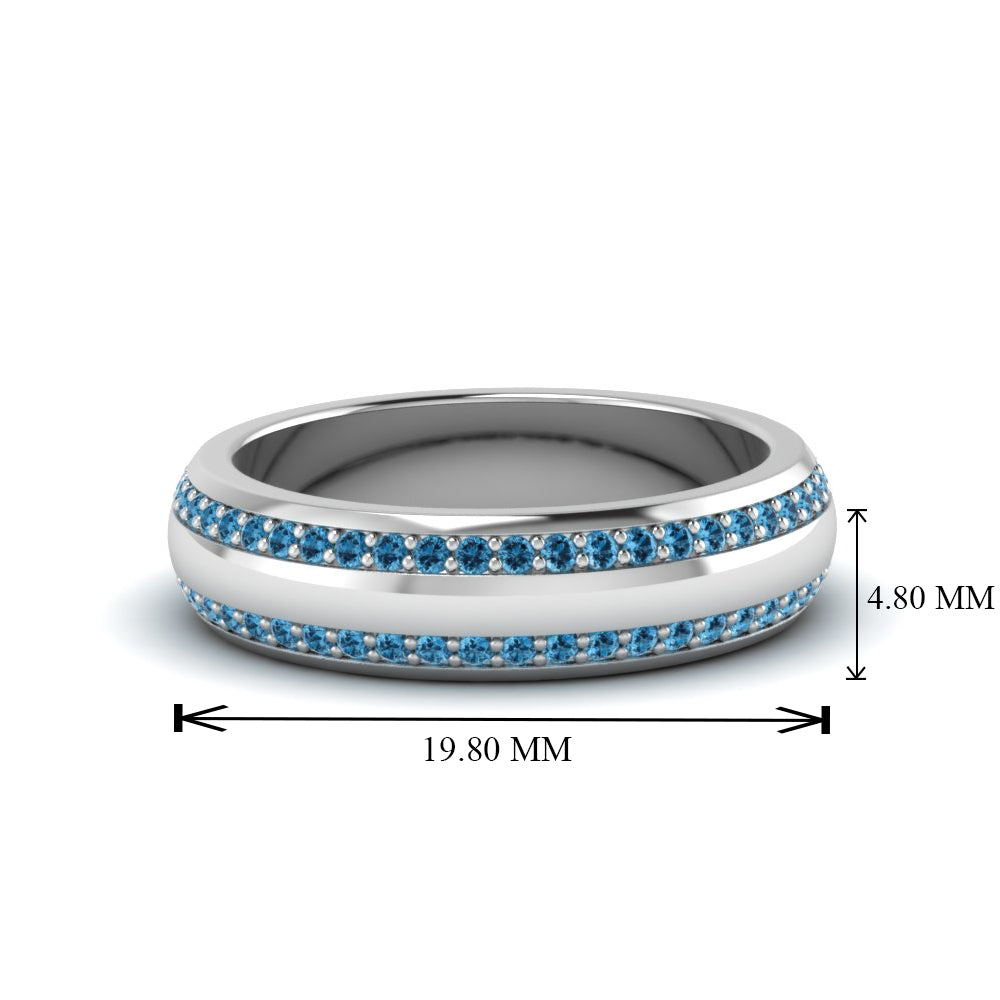 Men’s Matte Beveled Edge Diamond Eternity Band