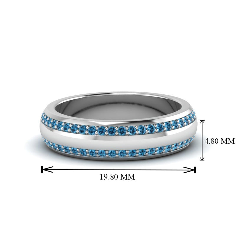 Men’s Matte Beveled Edge Diamond Eternity Band