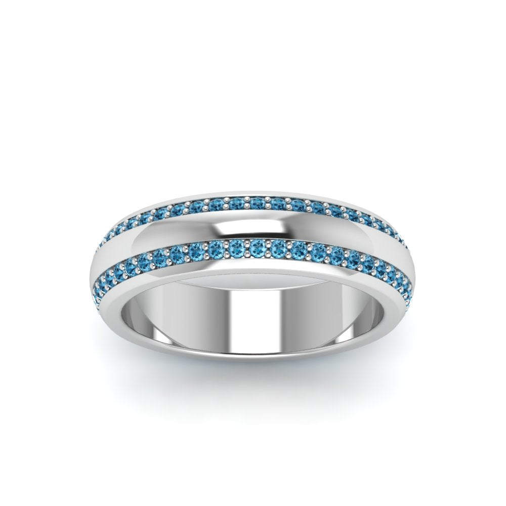 Men’s Matte Beveled Edge Diamond Eternity Band