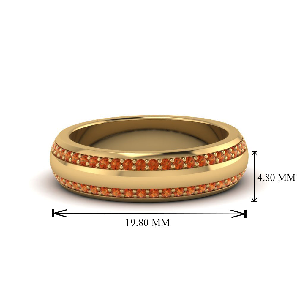 Men’s Matte Beveled Edge Diamond Eternity Band