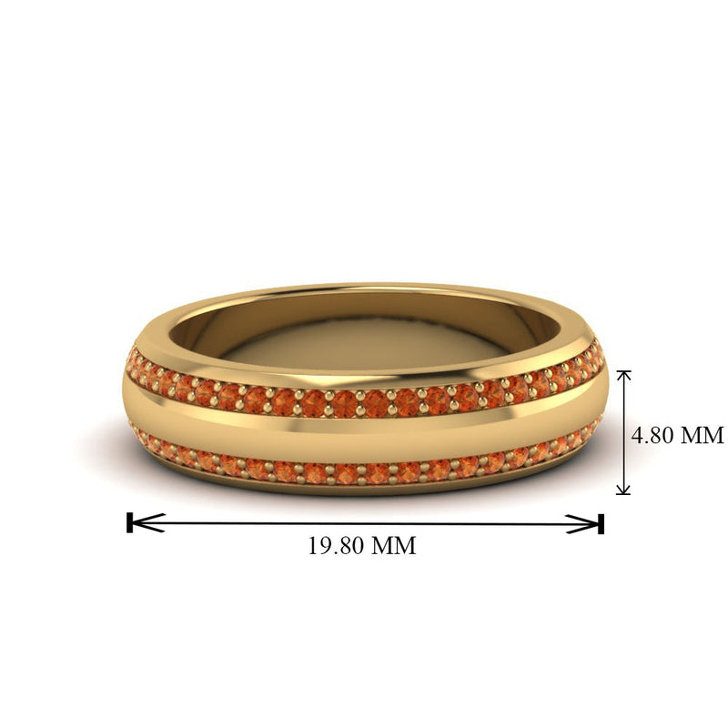 Men’s Matte Beveled Edge Diamond Eternity Band