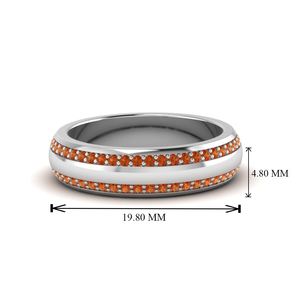 Men’s Matte Beveled Edge Diamond Eternity Band