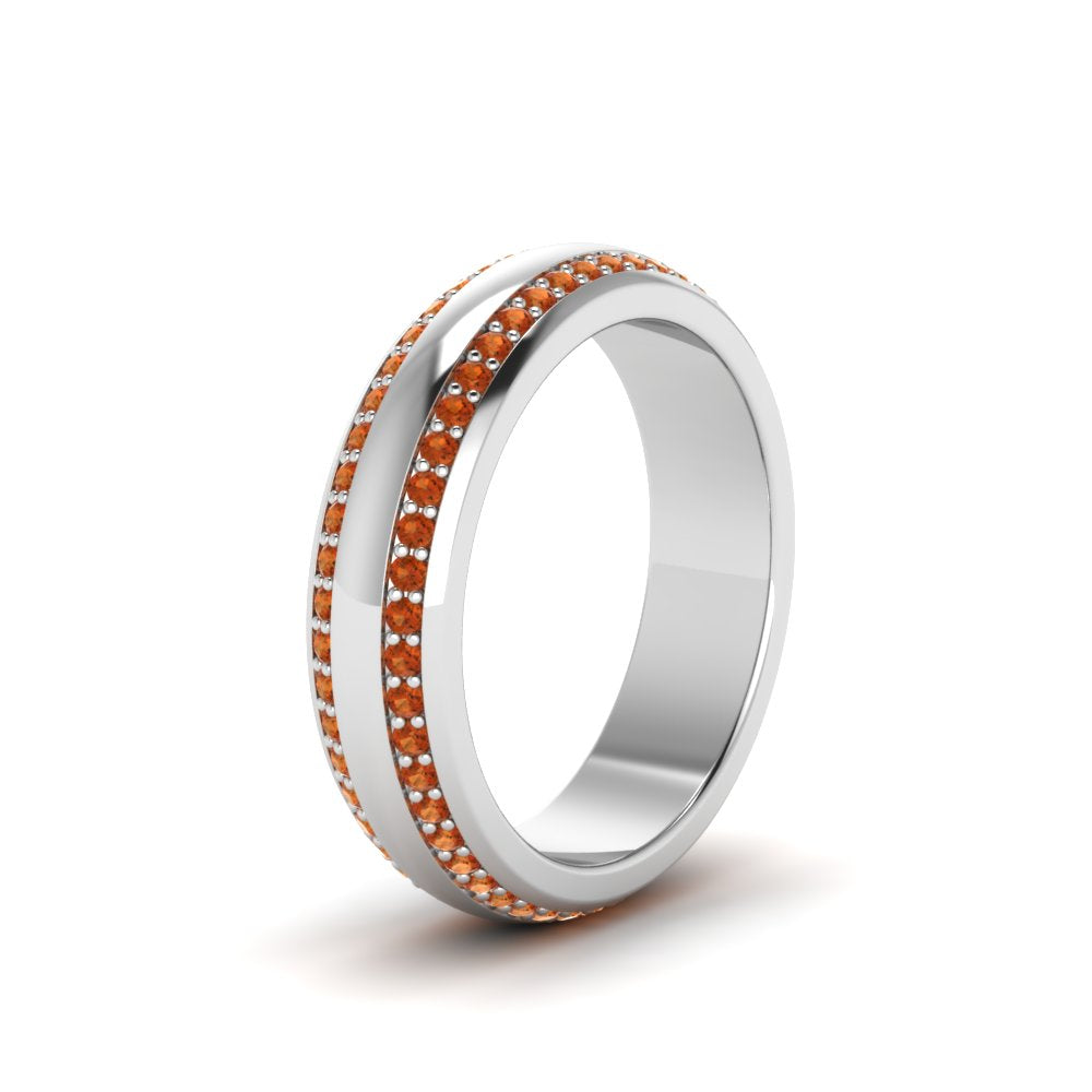Men’s Matte Beveled Edge Diamond Eternity Band