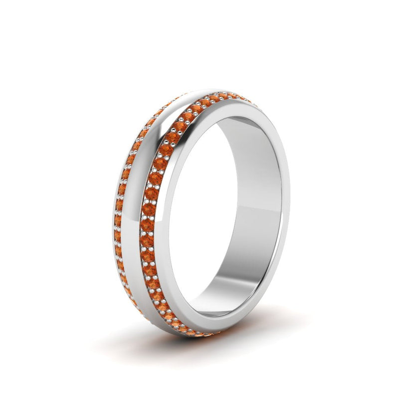Men’s Matte Beveled Edge Diamond Eternity Band