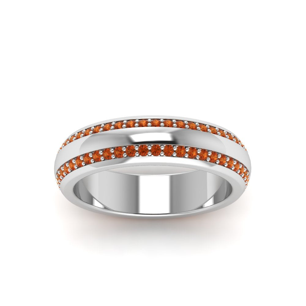 Men’s Matte Beveled Edge Diamond Eternity Band