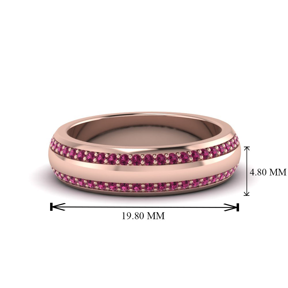 Men’s Matte Beveled Edge Diamond Eternity Band