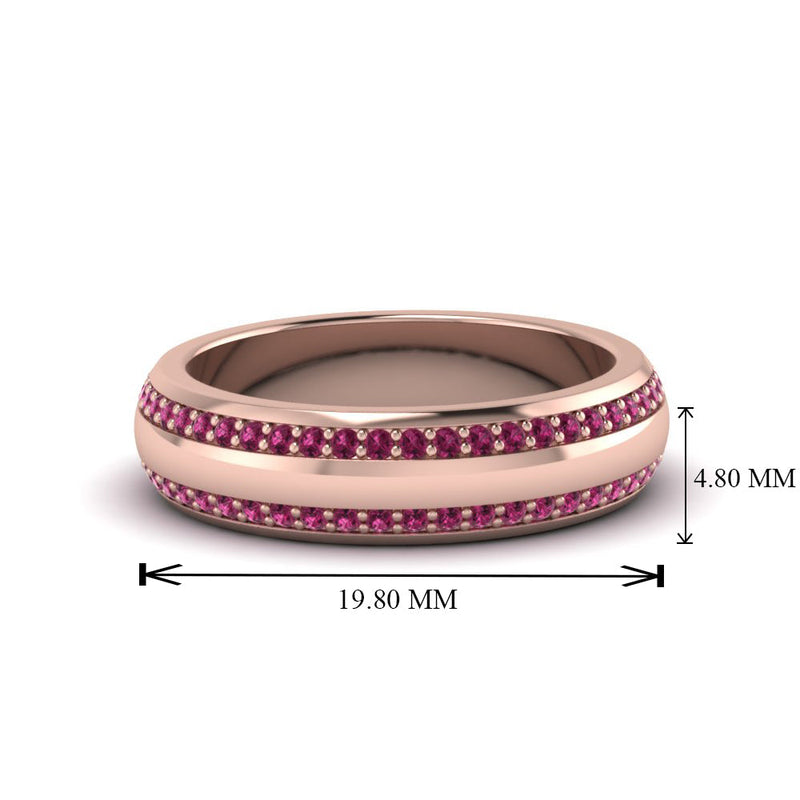 Men’s Matte Beveled Edge Diamond Eternity Band