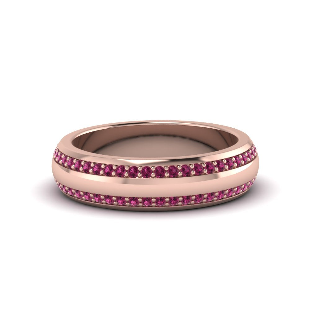 Men’s Matte Beveled Edge Diamond Eternity Band