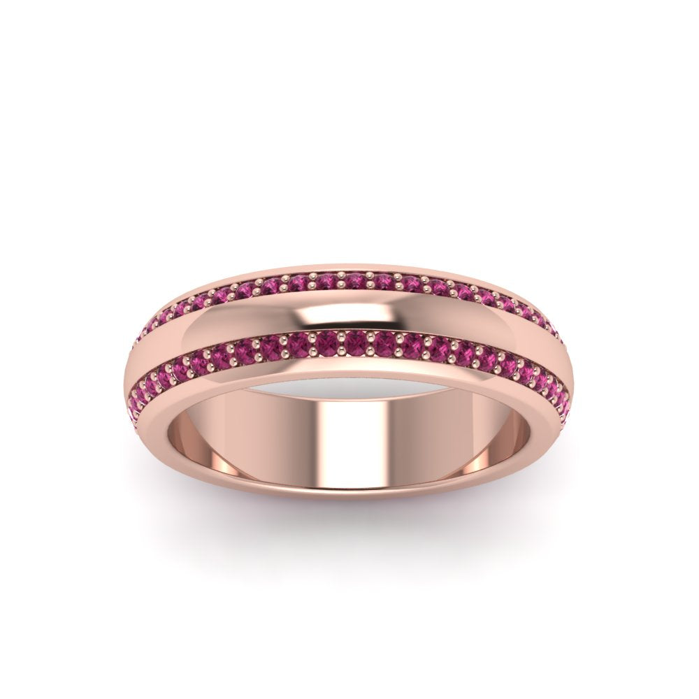 Men’s Matte Beveled Edge Diamond Eternity Band