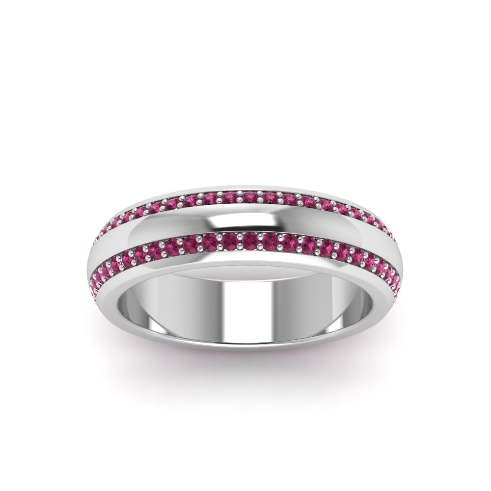 Men’s Matte Beveled Edge Diamond Eternity Band