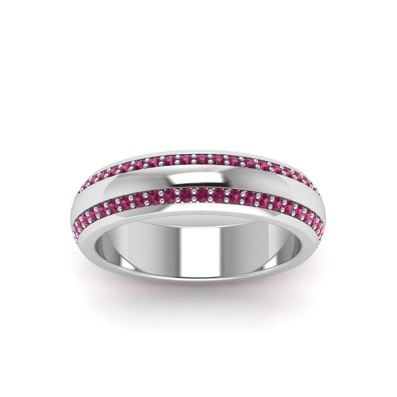 Men’s Matte Beveled Edge Diamond Eternity Band
