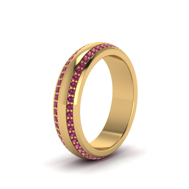 Men’s Matte Beveled Edge Diamond Eternity Band