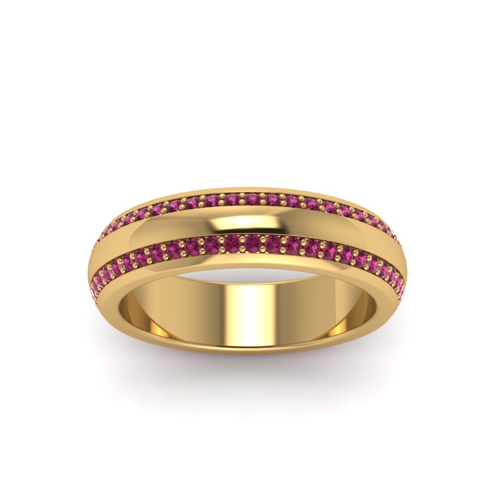 Men’s Matte Beveled Edge Diamond Eternity Band