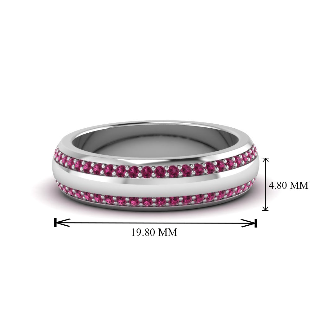 Men’s Matte Beveled Edge Diamond Eternity Band
