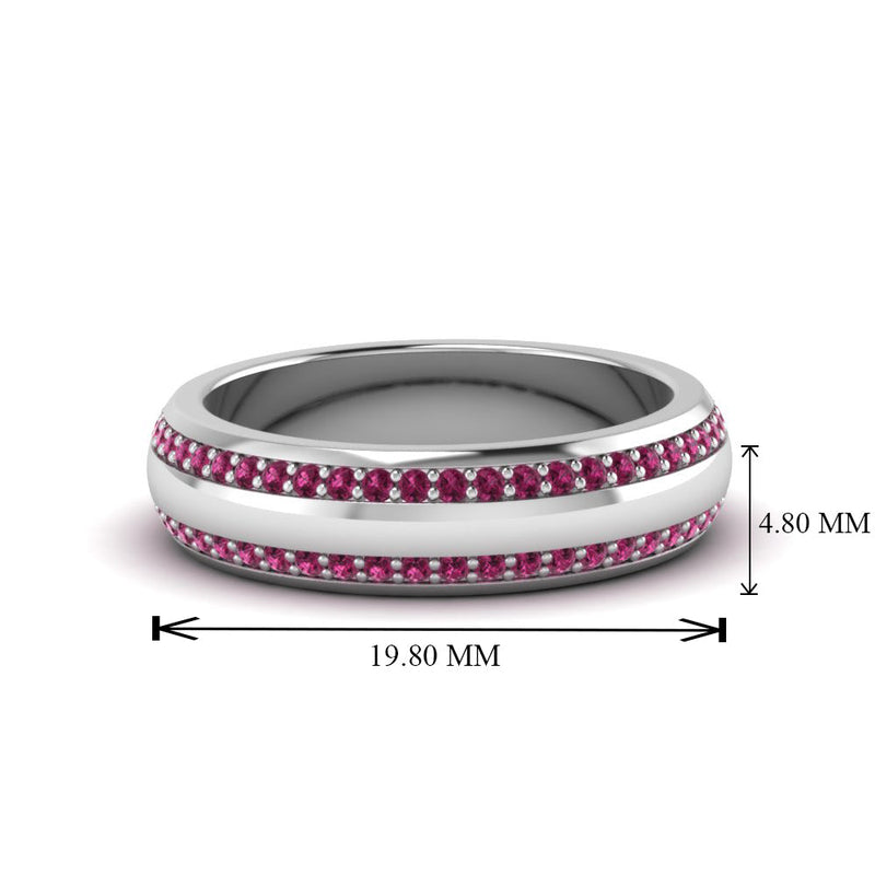 Men’s Matte Beveled Edge Diamond Eternity Band