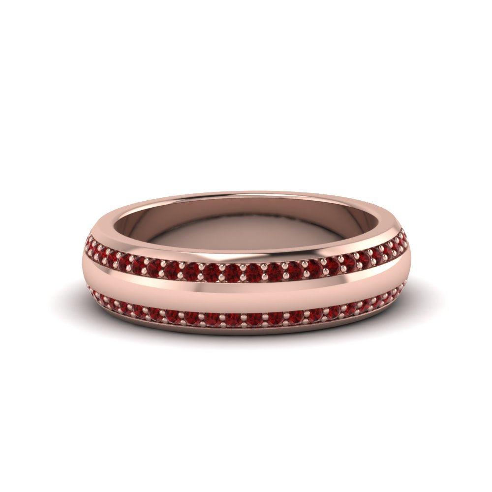 Men’s Matte Beveled Edge Diamond Eternity Band
