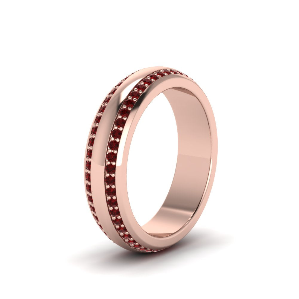 Men’s Matte Beveled Edge Diamond Eternity Band